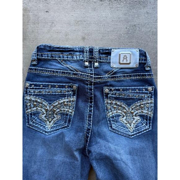 Y2K Answer Me Jeans Studded Bootcut Size 28x29 - Picture 3 of 7